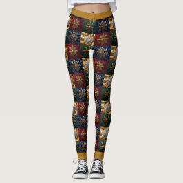 Legging Flocos de neve Dourados na imagem de Velvet