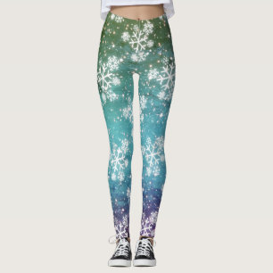 Legging Flocos de neve e estrelas (editável)