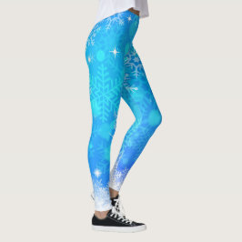 Legging Flocos de neve e luzes cintilantes