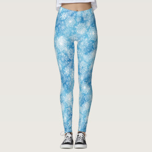 Legging Flocos de neve em azul
