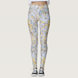 Legging flocos de neve escutadores de apricidade