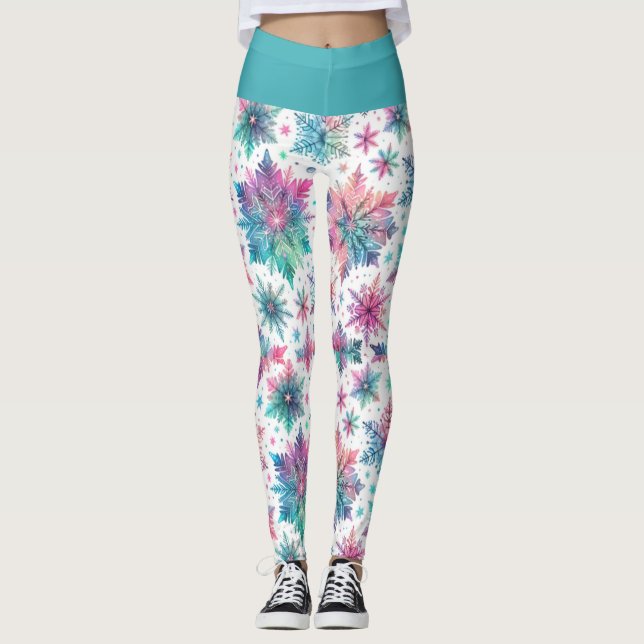 Legging Flocos de neve espinhosos (Frente)