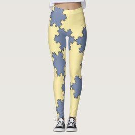 Legging Flocos de neve Koch Tesselados (Padrão Fratural)