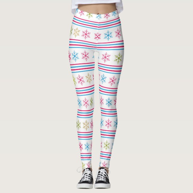 Legging Flocos de Neve Multicoloridos (Frente)