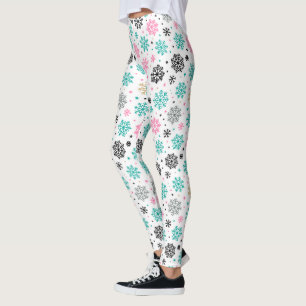 Legging Flocos de neve retrô