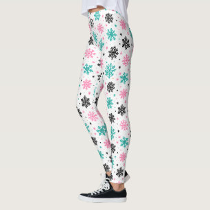 Legging Flocos de neve retrô