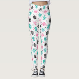Legging Flocos de neve retrô