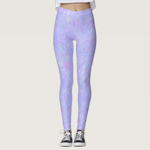 Legging Flocos de púrpura e multicores