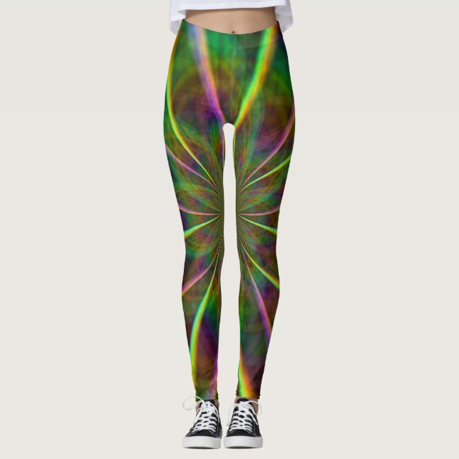 Legging Flor Arco-Íris Louco (Frente)