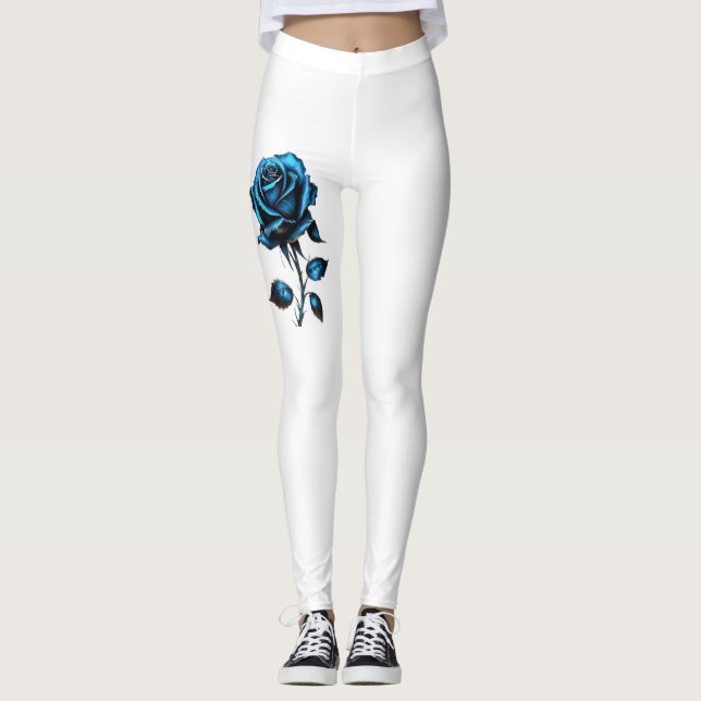 Legging flor azul (Frente)