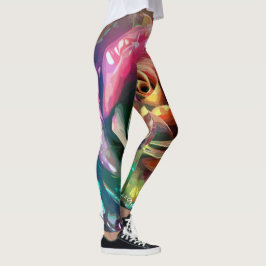 Legging Flor Celestial: Rosa de Alienígena