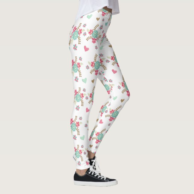 Legging Flor/Corações - Pernas (Direita)