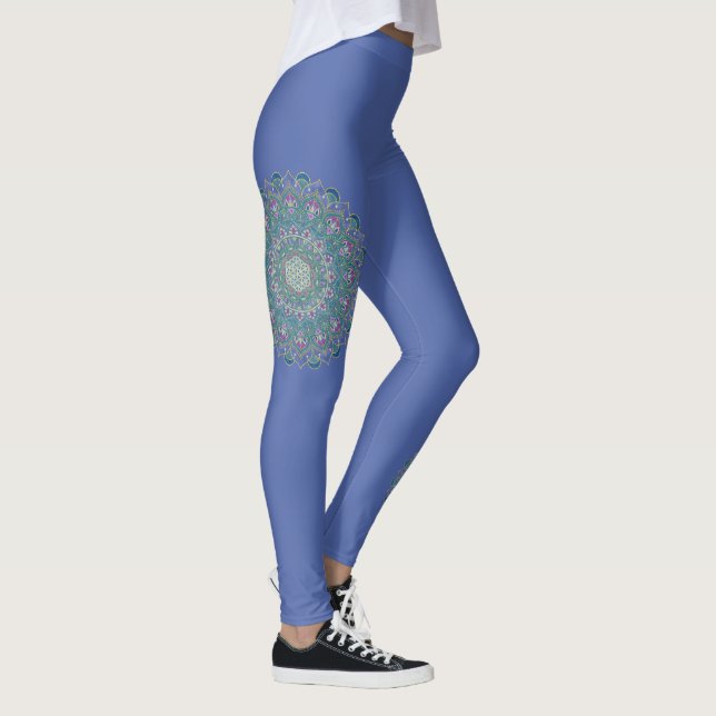 Legging Flor Da Vida - Estilo De Mandala Índia 1 (Direita)