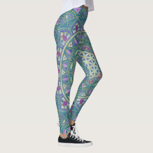 Legging Flor Da Vida - Estilo De Mandala Índia 1