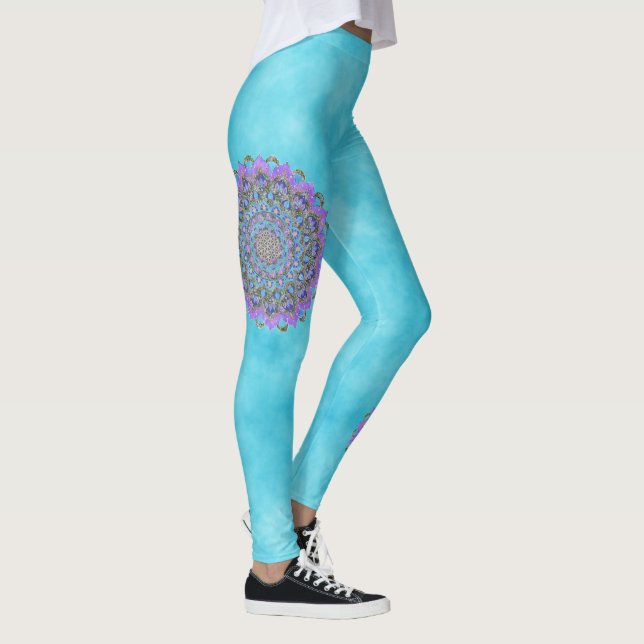 Legging Flor Da Vida - Estilo De Mandala Índia 2 (Direita)