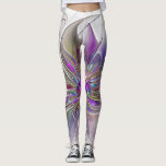 Legging Flor de Arte Abstrato, Enérgica e Colorida<br><div class="desc">Uma flor de fantasia multicolor e poderosa,  uma única arte fractal floral. Design para as suas leggings e muito mais.</div>