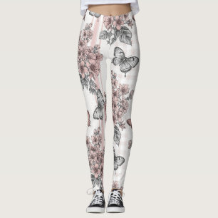 Legging Flor de Borboleta Elegante (1)