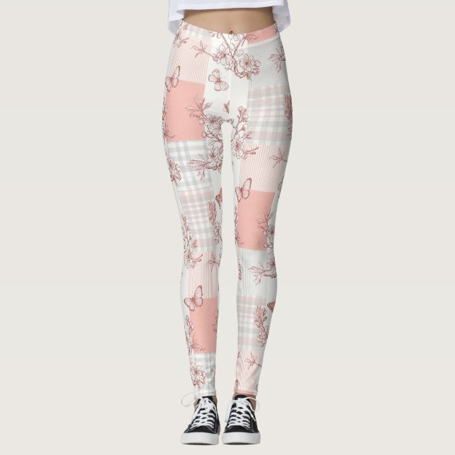 Legging Flor de Borboleta Elegante (7) (Frente)
