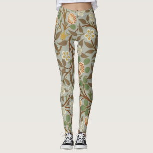 Legging Flor de Botânica Trevo de William Morris