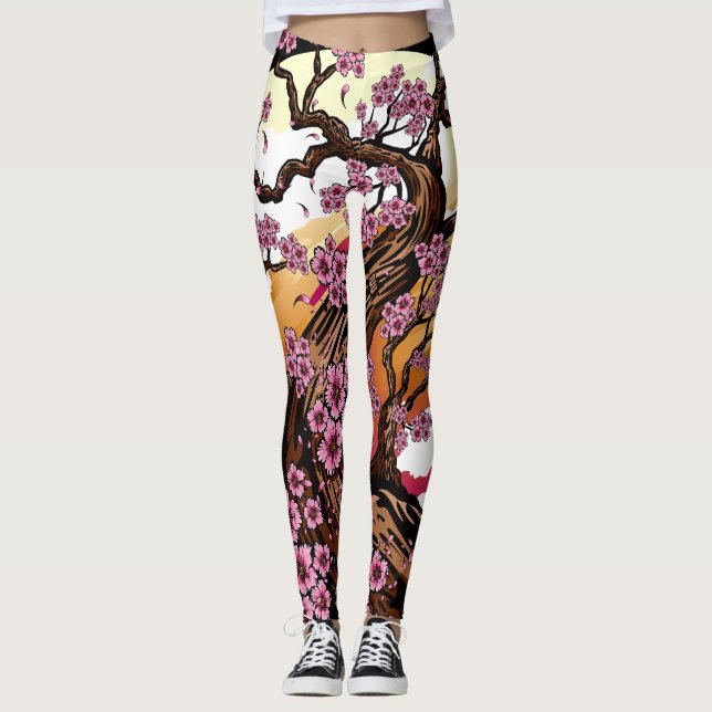 Legging Flor de Cereja Selvagem (Frente)