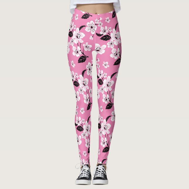 LEGGING FLOR DE CEREJEIRA - SAKURA (ROSA CLARO) (Frente)