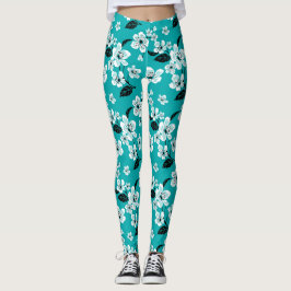LEGGING FLOR DE CEREJEIRA - SAKURA (TURQUESA)