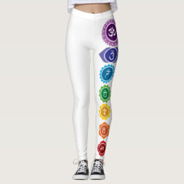 Legging Flor de Chakra de caneleiras da vida
