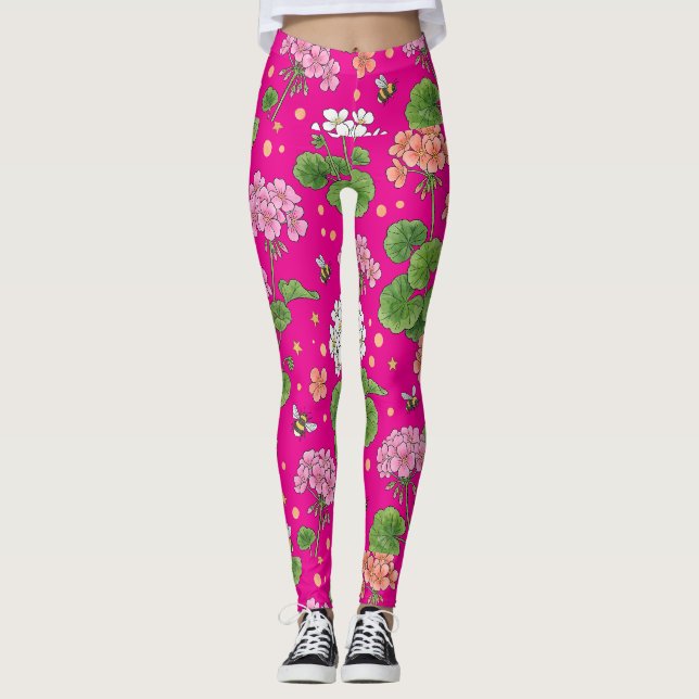 Legging Flor de Gerânio (Frente)