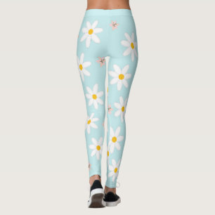 Legging Flor de Lily Daisy Modern Bonita, sem costura