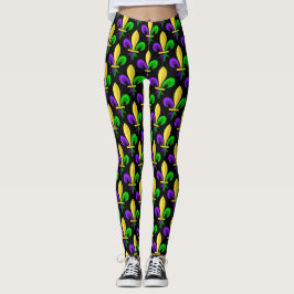 Legging Flor de lis do carnaval do carnaval