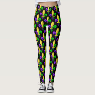Legging Flor de lis do carnaval do carnaval