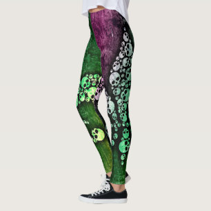 Legging Flor de lis do crânio