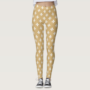 Legging Flor de lis do ponto morto da massa de vidraceiro