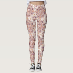 Legging Flor de Lótus Espiritual - Padrão de Mandala Flora