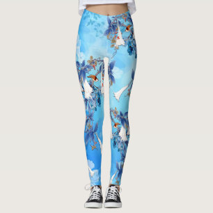 Legging Flor de Lua de Aquarela Ilustrada