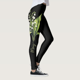 Legging Flor de Nascimento de Black May, Lily Elegante do 