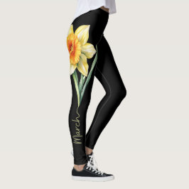 Legging Flor de Nascimento Marcha, Daffodil Amarelo em Pre