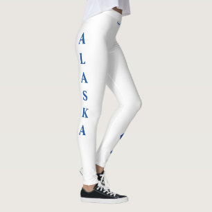 Legging Flor do Estado Branco do Alasca Esquece-me de Legg