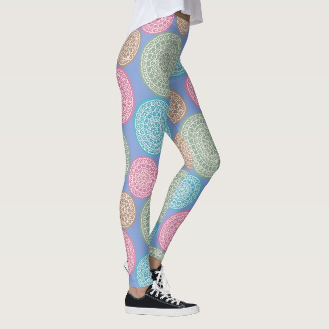 Legging Flor Escandinavo Mandalas Padrão 1 (Direita)
