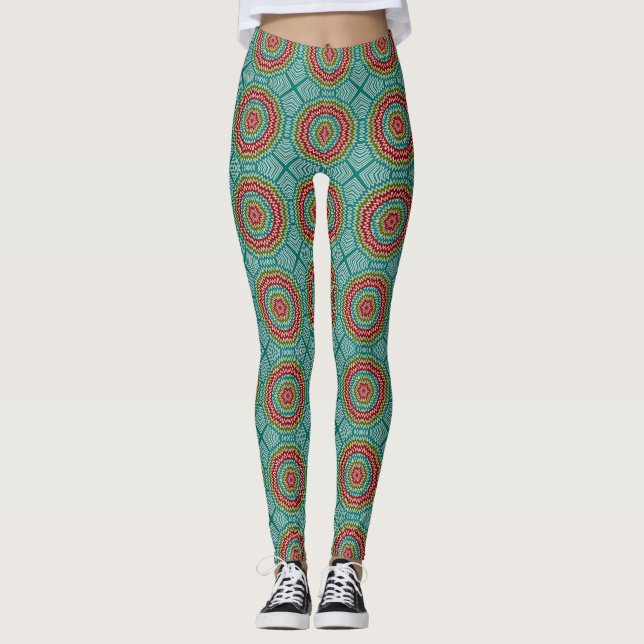 Legging Flor mandálaica hipnótica (Frente)