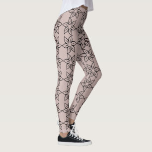Legging Flor Moderna Elegante Roxo-Roxo