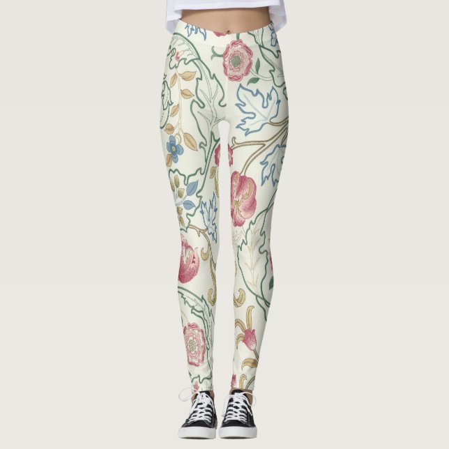 Legging Flor, Padrão Floral, William Morris (Frente)