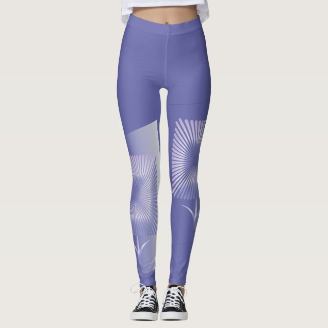 Legging Flor quadrada violeta (Frente)