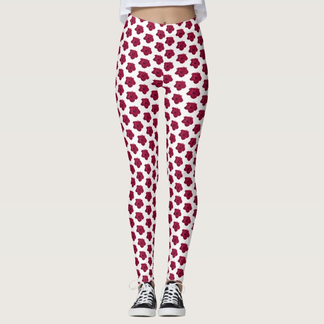 Legging Flor Red Hibiscus (Frente)