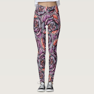 Legging Flor Rosa colorido