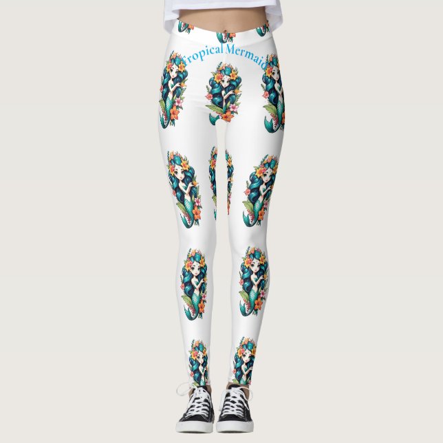 Legging Flor Tropical Sereia Thunder_Cove (Frente)