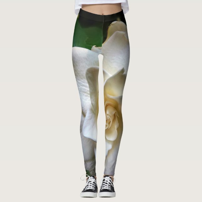 Legging Flor White Gardenia (Frente)