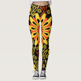 Legging Flora NYamarela preta