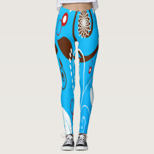Legging Florais azuis