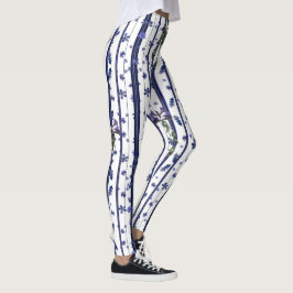 Legging Florais e Stripes